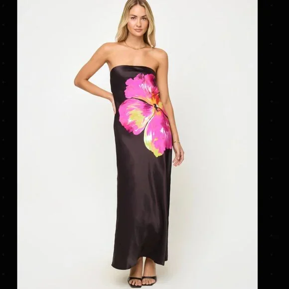 L Space - Spring In Love Dress - After Midnight Hibiscus - Picture 3 of 6